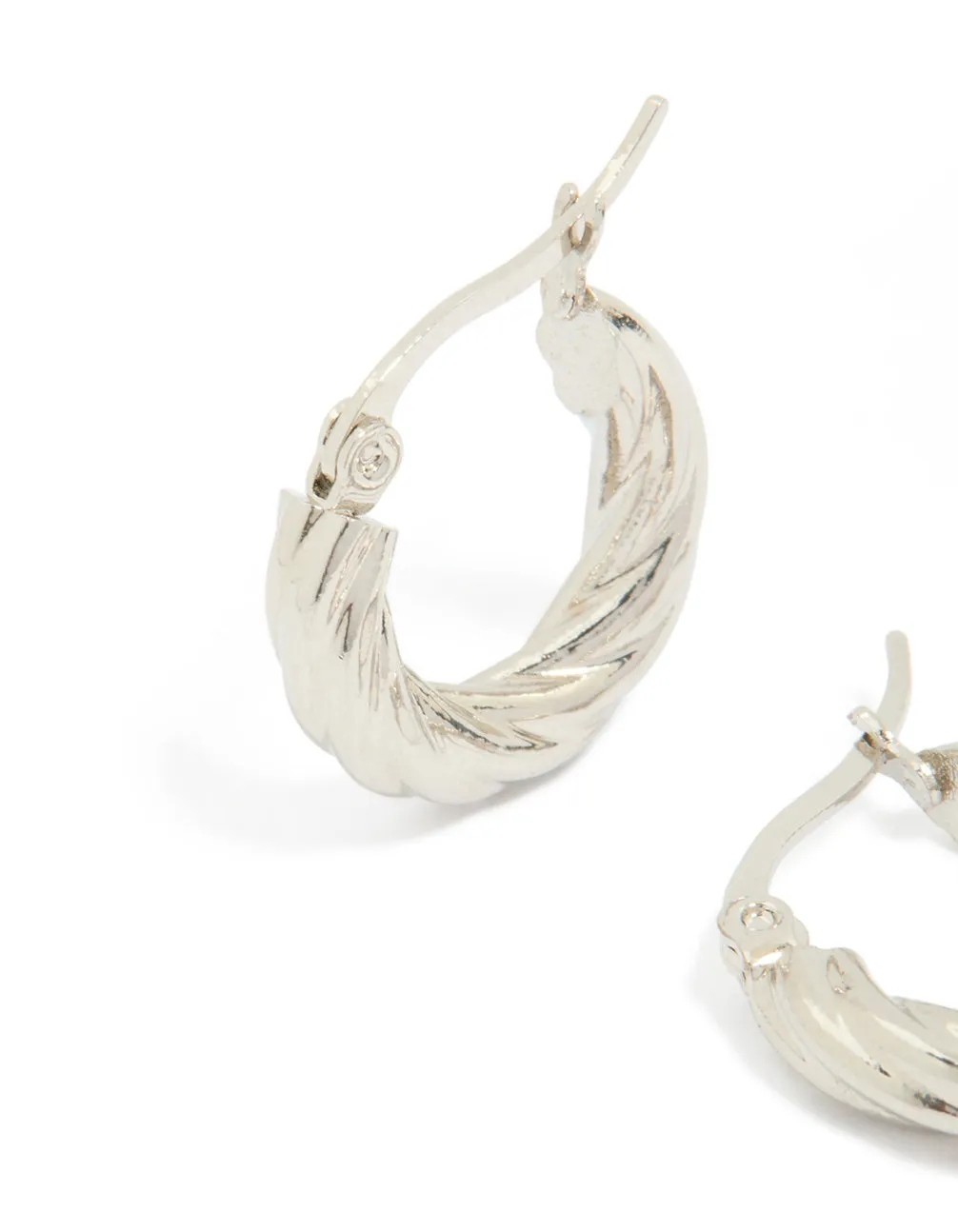 Waterproof Stainless Steel Twisted Hoop Earrings sold by lovisa product image thumbnail 2