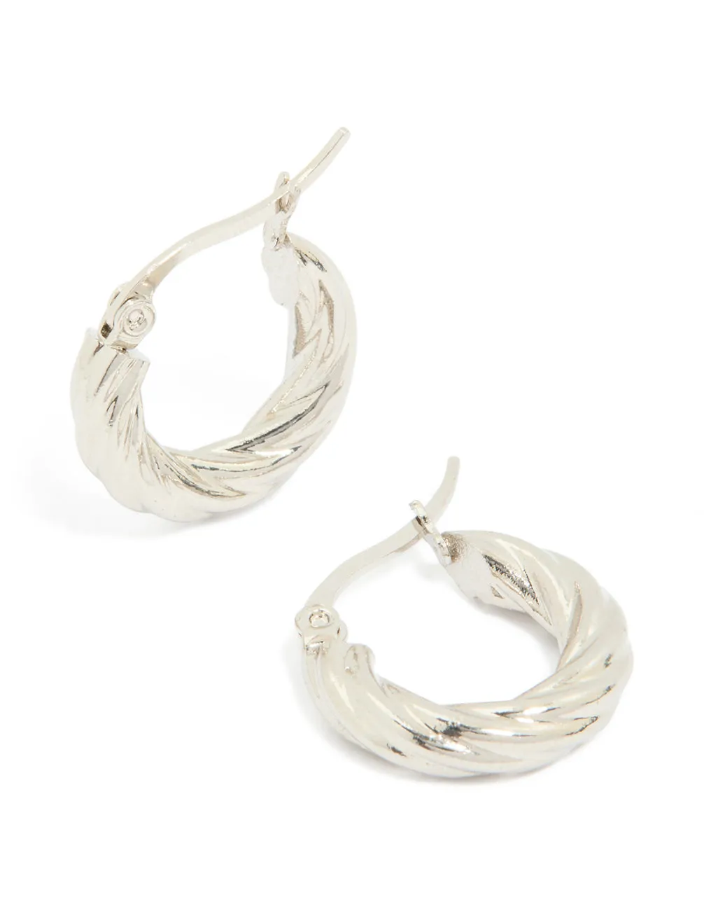 Waterproof Stainless Steel Twisted Hoop Earrings sold by lovisa