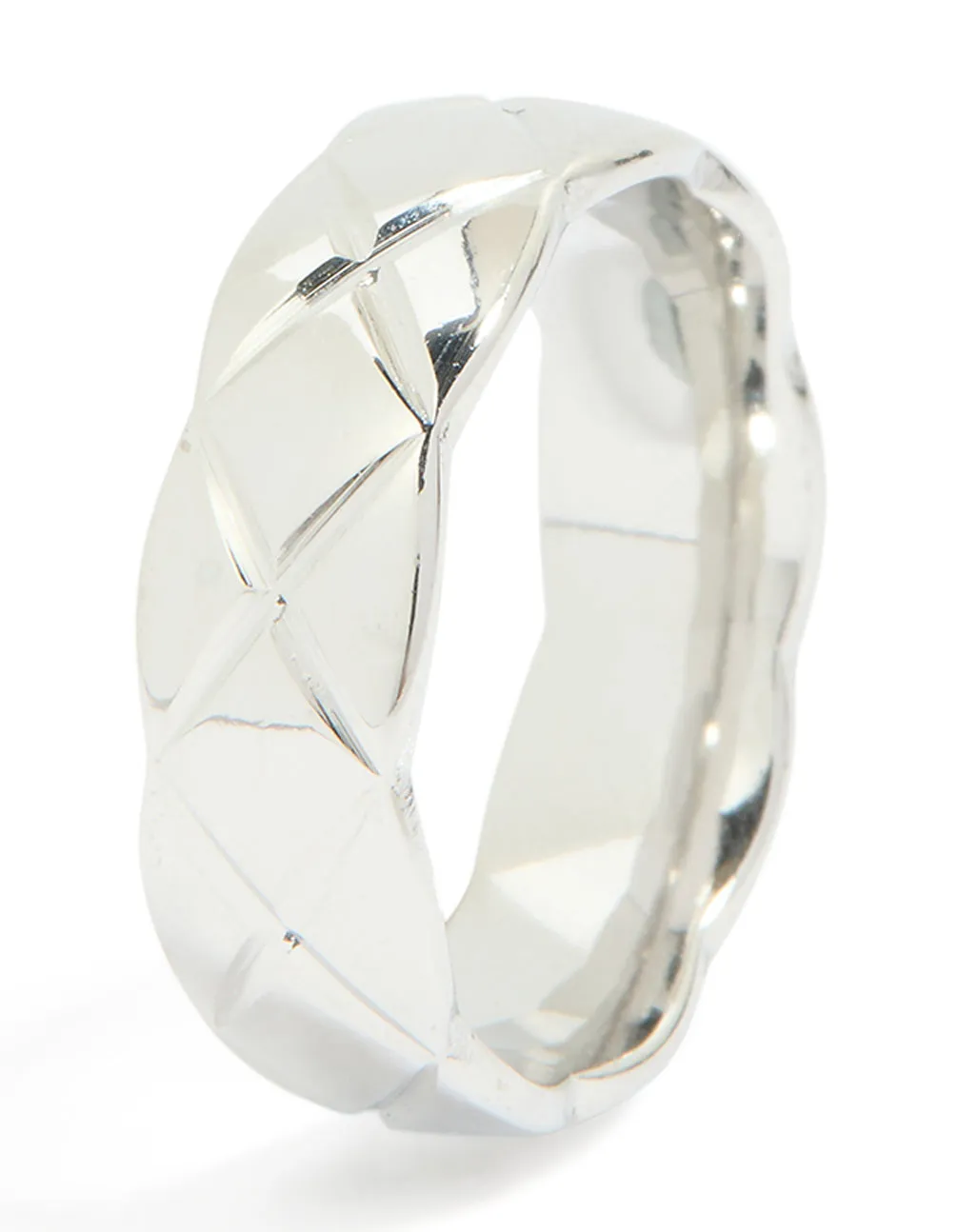 Waterproof Stainless Steel Crosshatch Band Ring sold by lovisa product image thumbnail 2