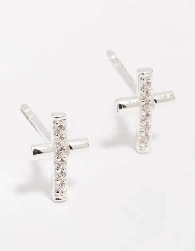 Sterling Silver Cubic Zirconia Stud Earrings sold by lovisa