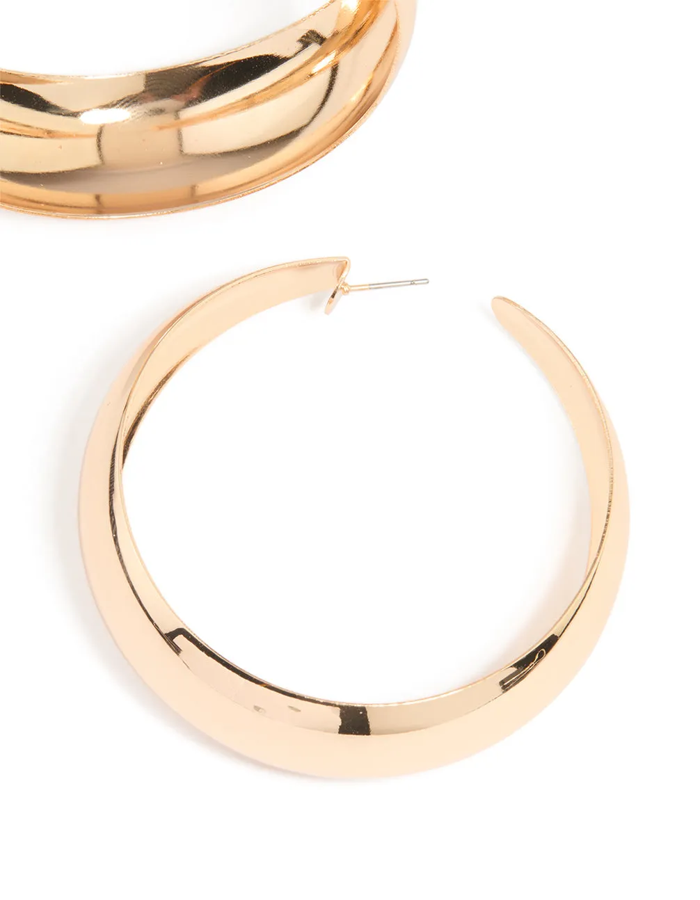 Gold Large Thin Hoop Earrings sold by lovisa product image thumbnail 3