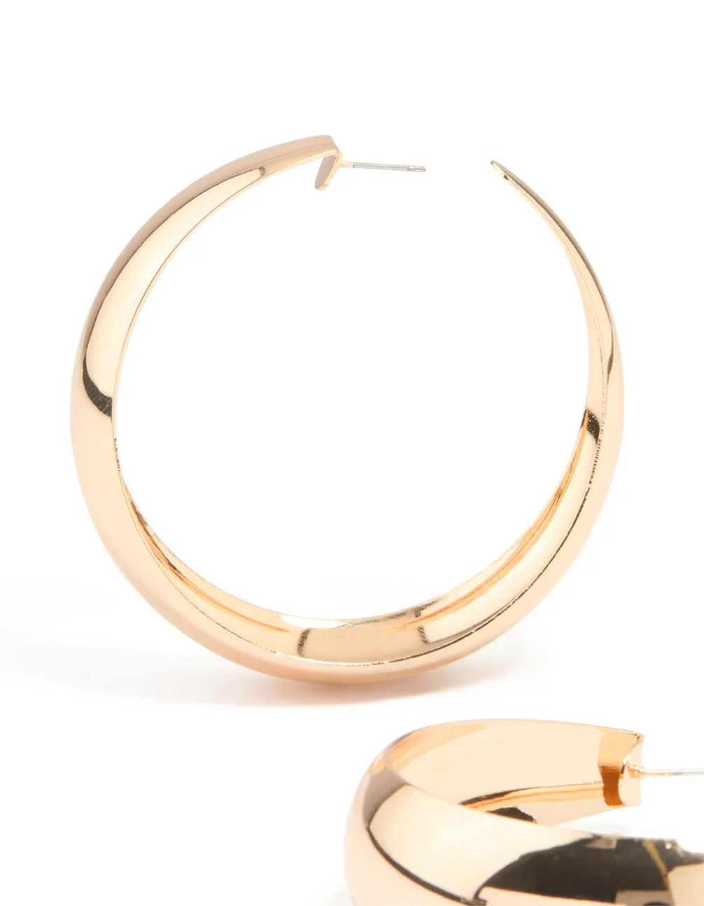 Gold Large Thin Hoop Earrings sold by lovisa product image thumbnail 2