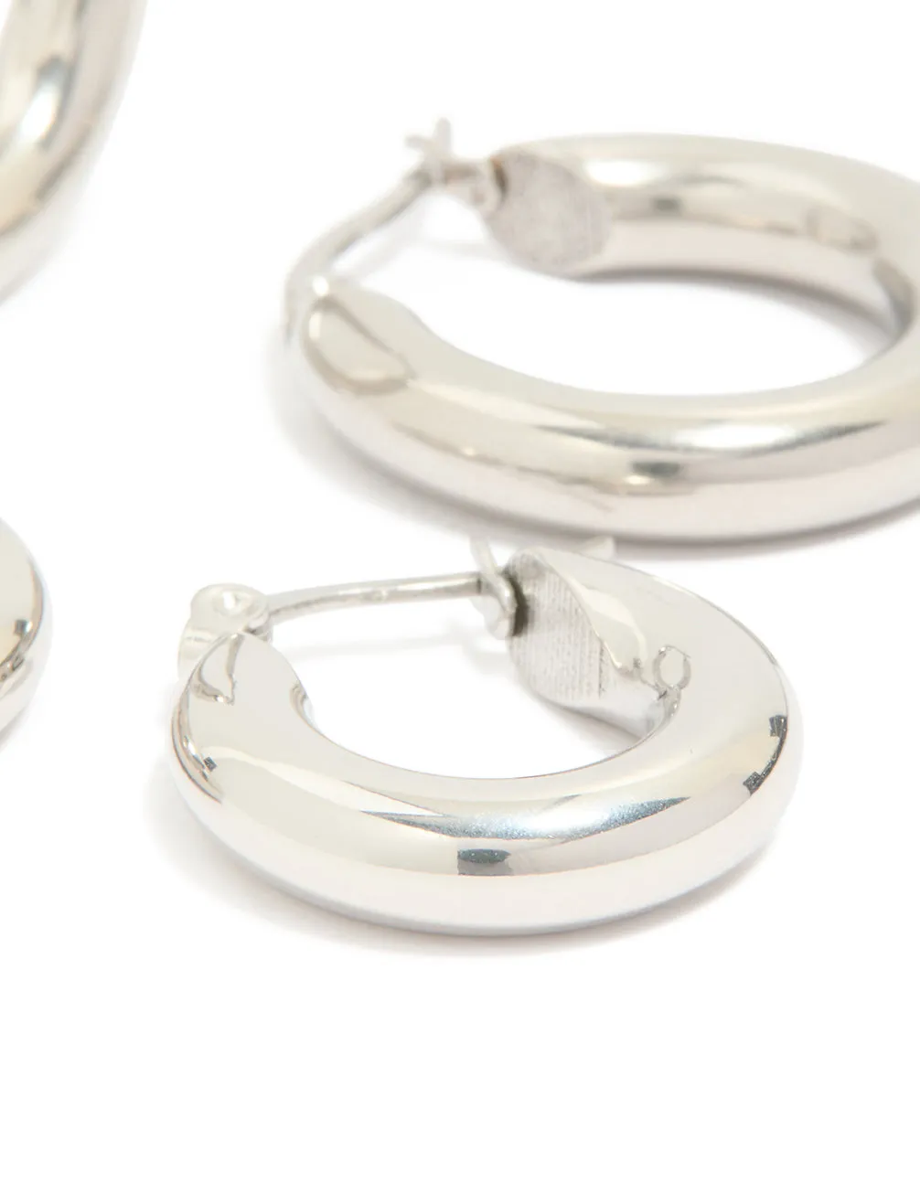 Waterproof Stainless Steel Tube Hoop Earrings 2-Pack sold by lovisa product image thumbnail 3