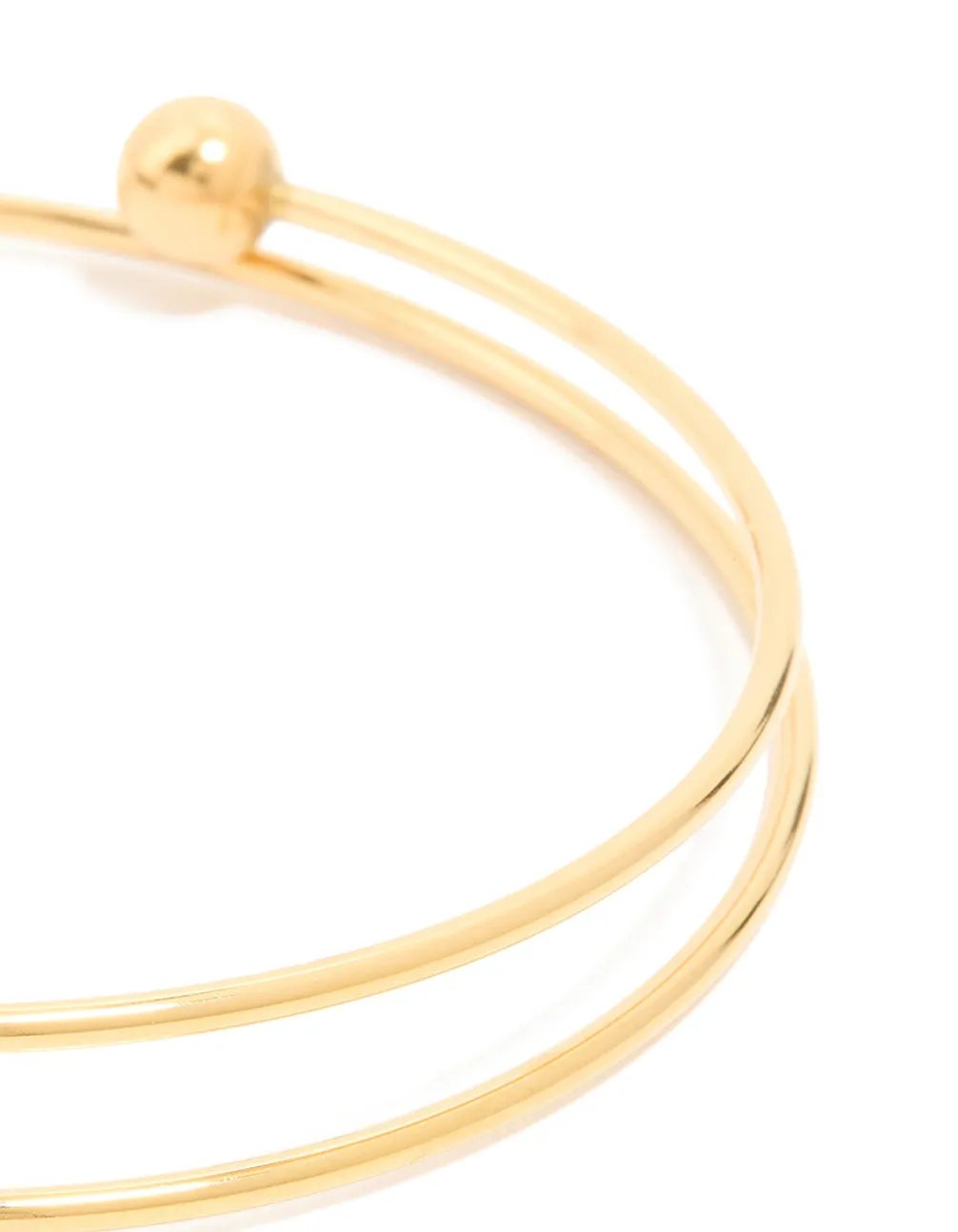Waterproof Gold Plated Stainless Steel Ball End Bangle sold by lovisa product image thumbnail 2