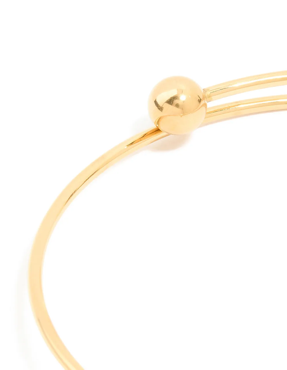 Waterproof Gold Plated Stainless Steel Ball End Bangle sold by lovisa product image thumbnail 3