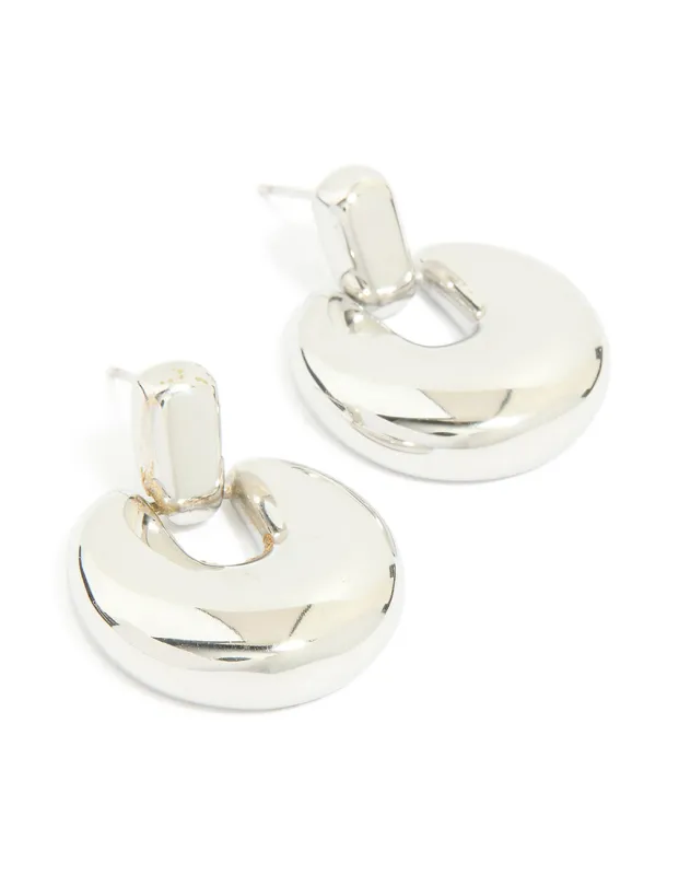Waterproof Stainless Steel Round Doorknocker Earrings sold by lovisa