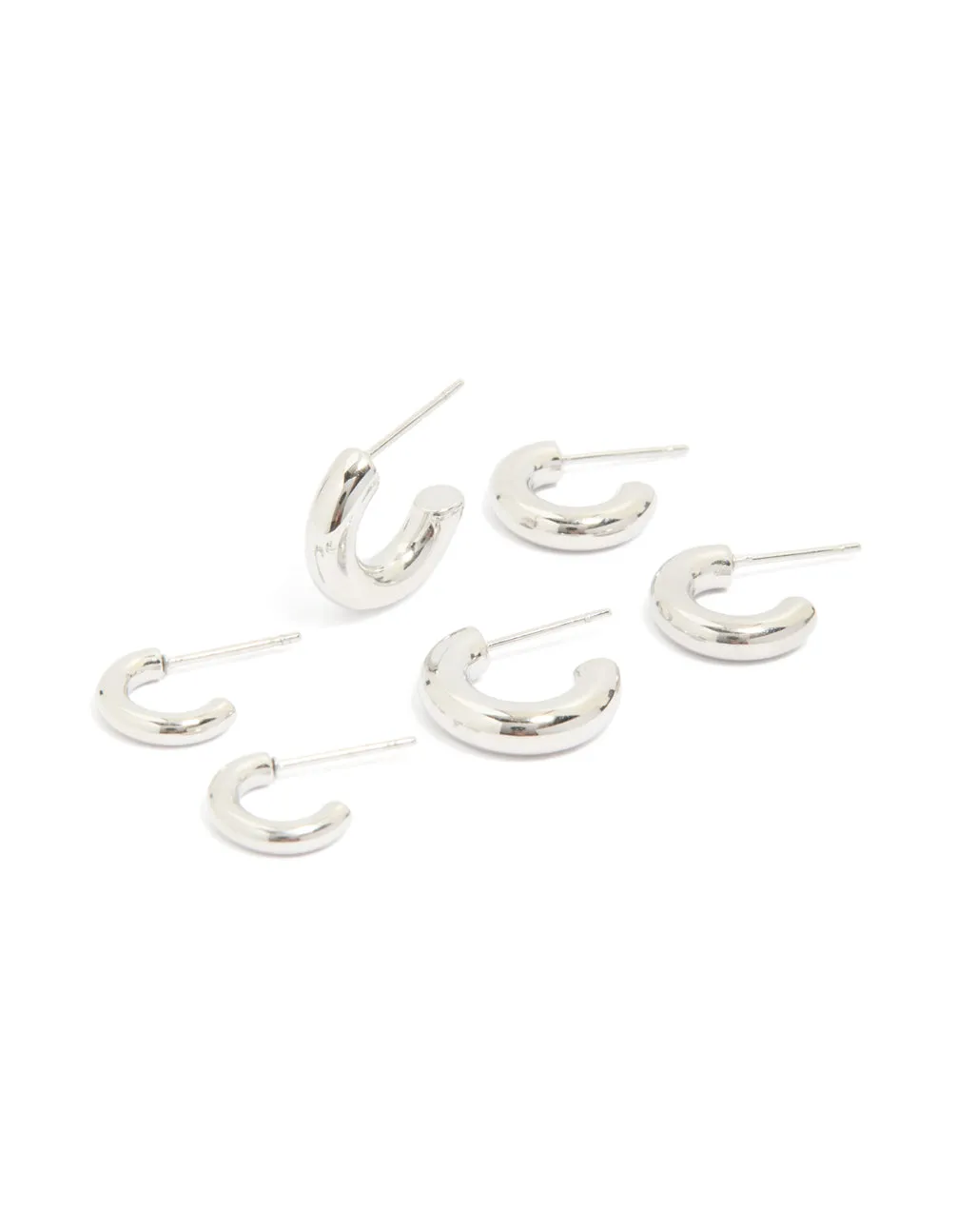 Waterproof Stainless Steel Multi-Sized Hoop Earrings 3-Pack sold by lovisa