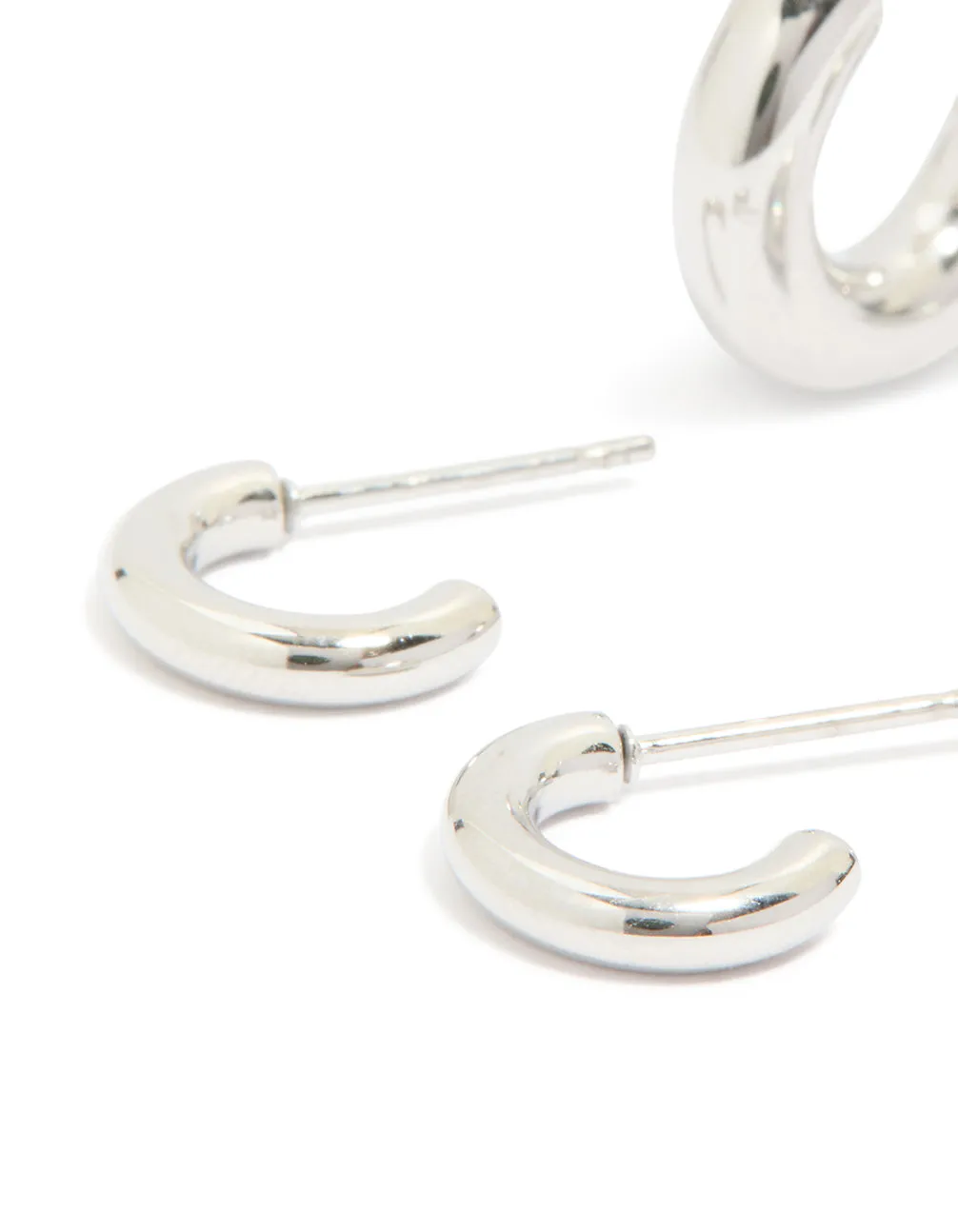 Waterproof Stainless Steel Multi-Sized Hoop Earrings 3-Pack sold by lovisa product image thumbnail 2