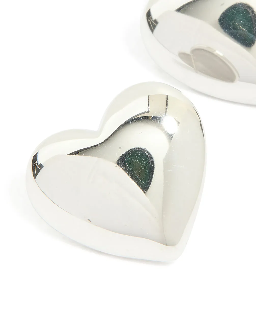Waterproof Stainless Steel Puffy Heart Stud Earrings sold by lovisa product image thumbnail 2