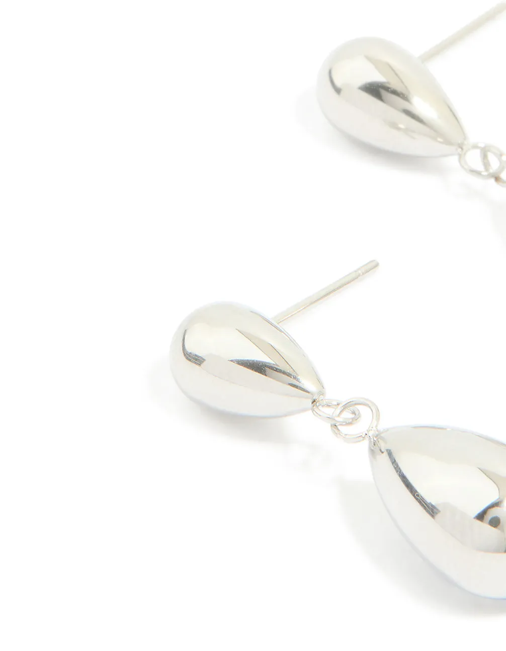 Waterproof Stainless Steel Pear Double Drop Earrings sold by lovisa product image thumbnail 2