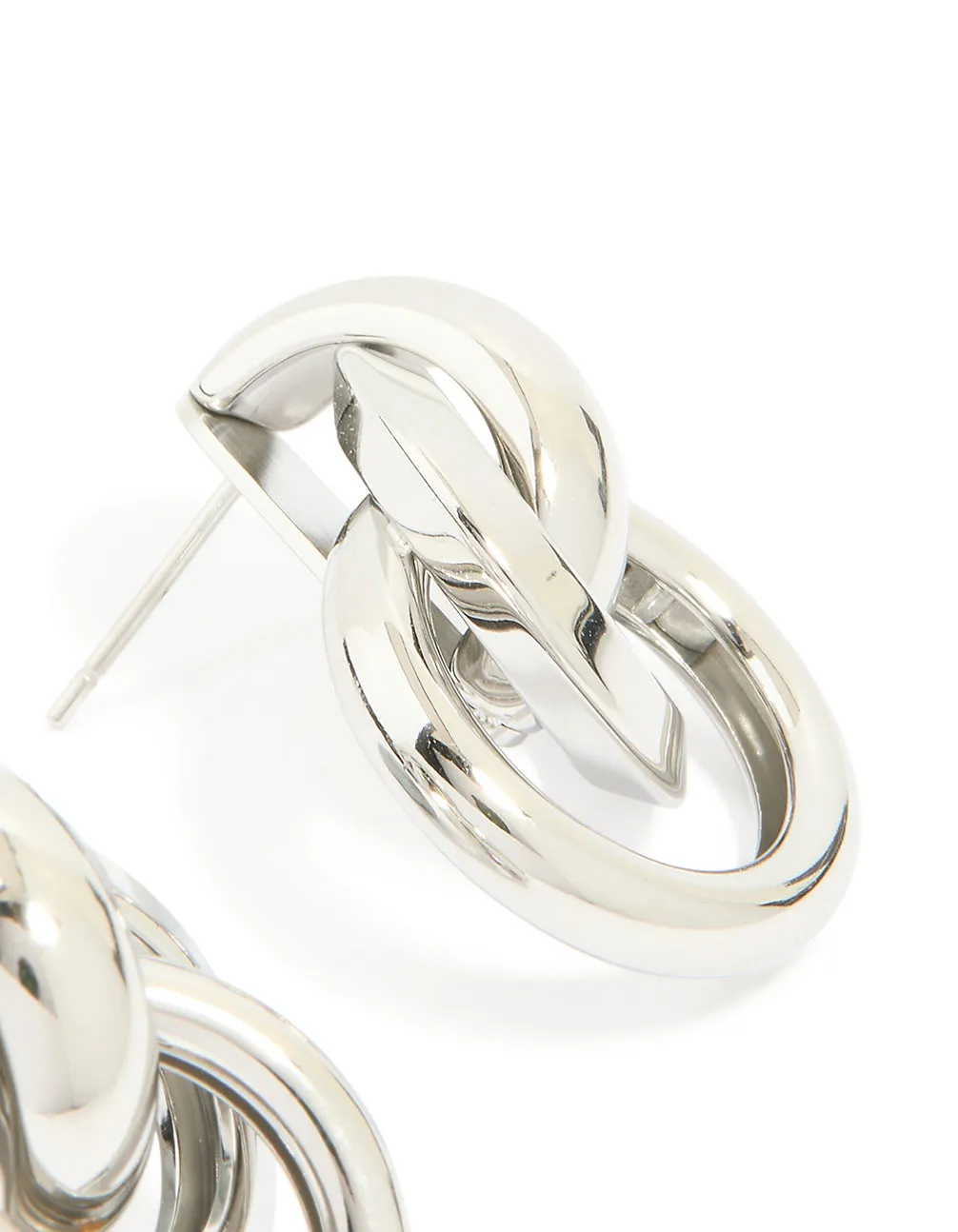 Waterproof Stainless Steel Knotted Link Drop Earrings sold by lovisa product image thumbnail 2