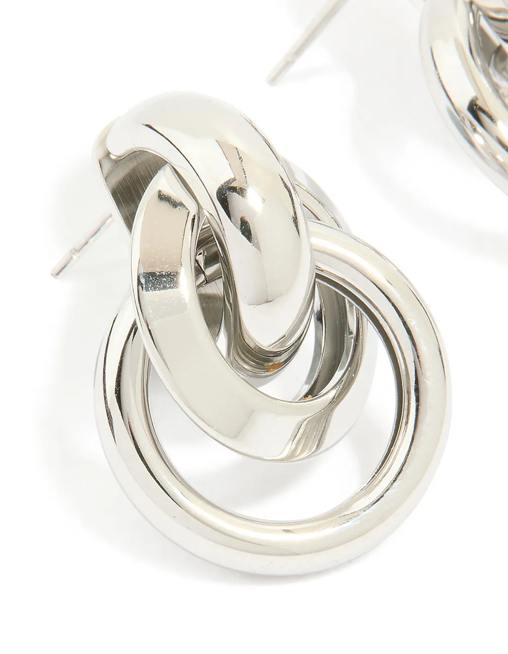 Waterproof Stainless Steel Knotted Link Drop Earrings sold by lovisa product image thumbnail 3