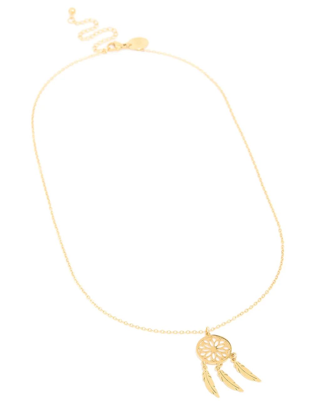 Waterproof Gold Plated Stainless Steel Dreamcatcher Necklace sold by lovisa product image thumbnail 2