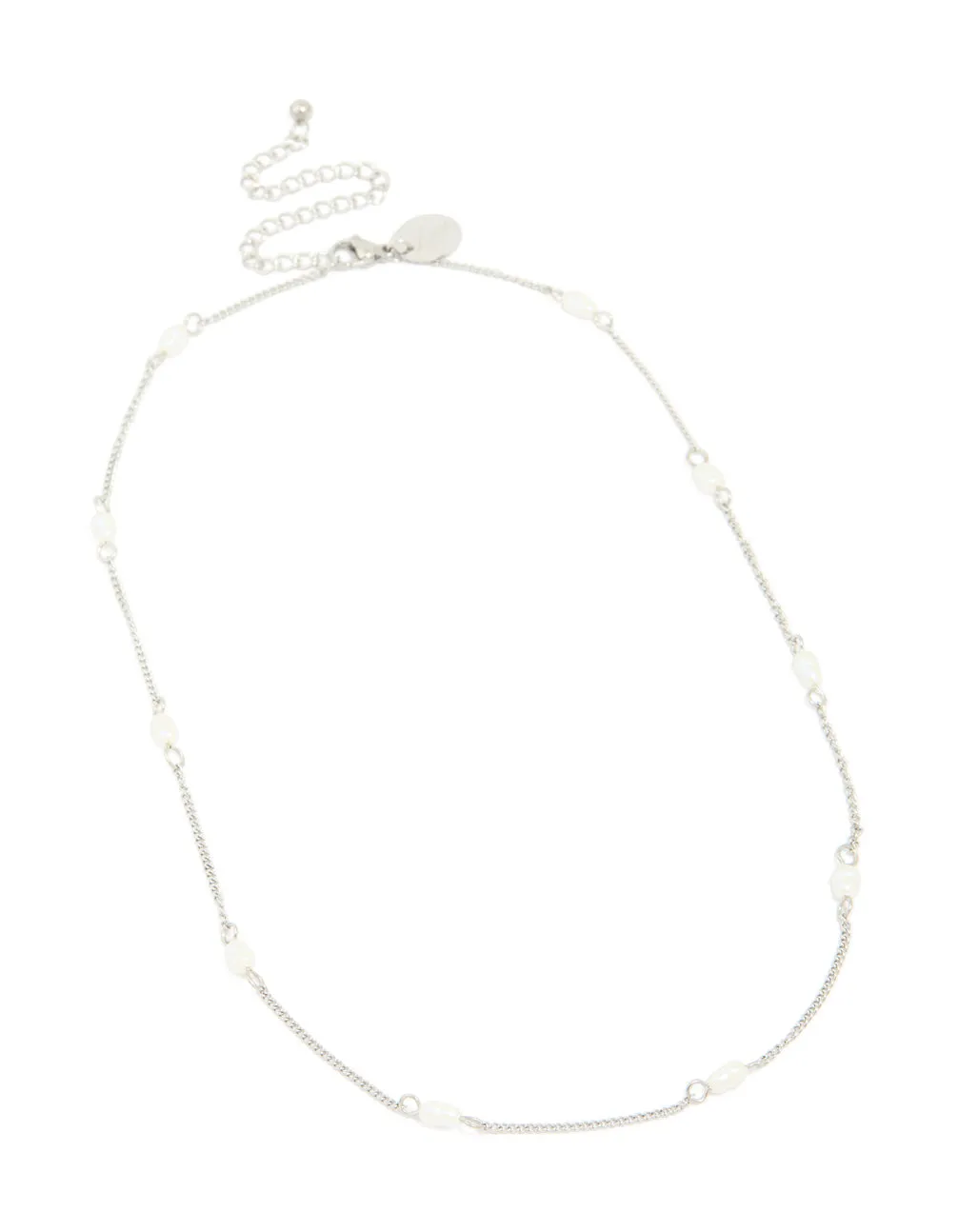 Waterproof Stainless Steel Pearl Station Necklace sold by lovisa product image thumbnail 2