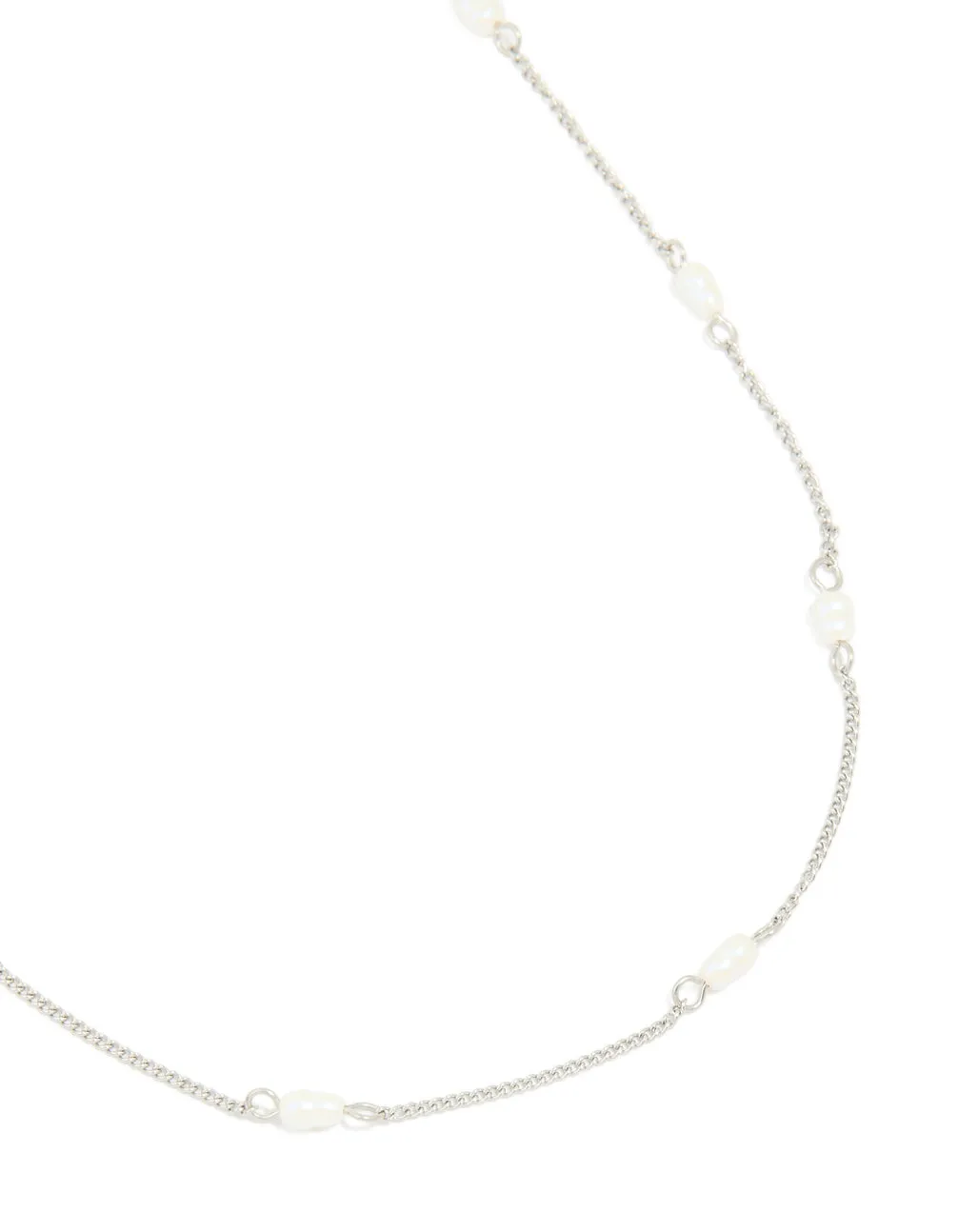 Waterproof Stainless Steel Pearl Station Necklace sold by lovisa