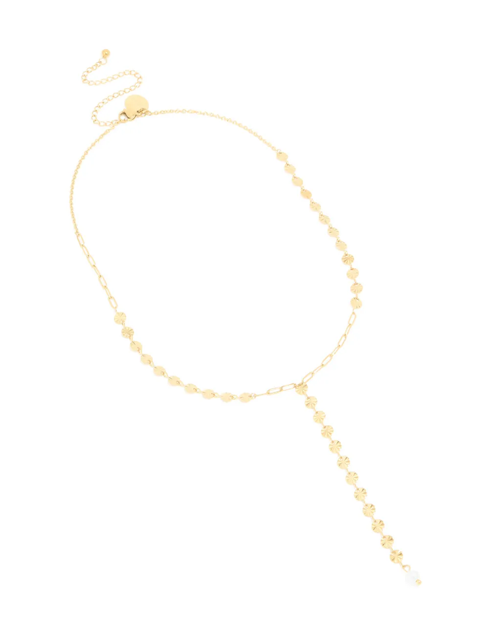 Waterproof Gold Plated Stainless Steel Disc Chain Y-Necklace sold by lovisa product image thumbnail 2