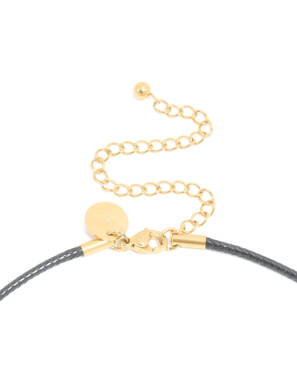 Waterproof Gold Plated Stainless Steel Open Molten Pendant Cord Necklace sold by lovisa product image thumbnail 3