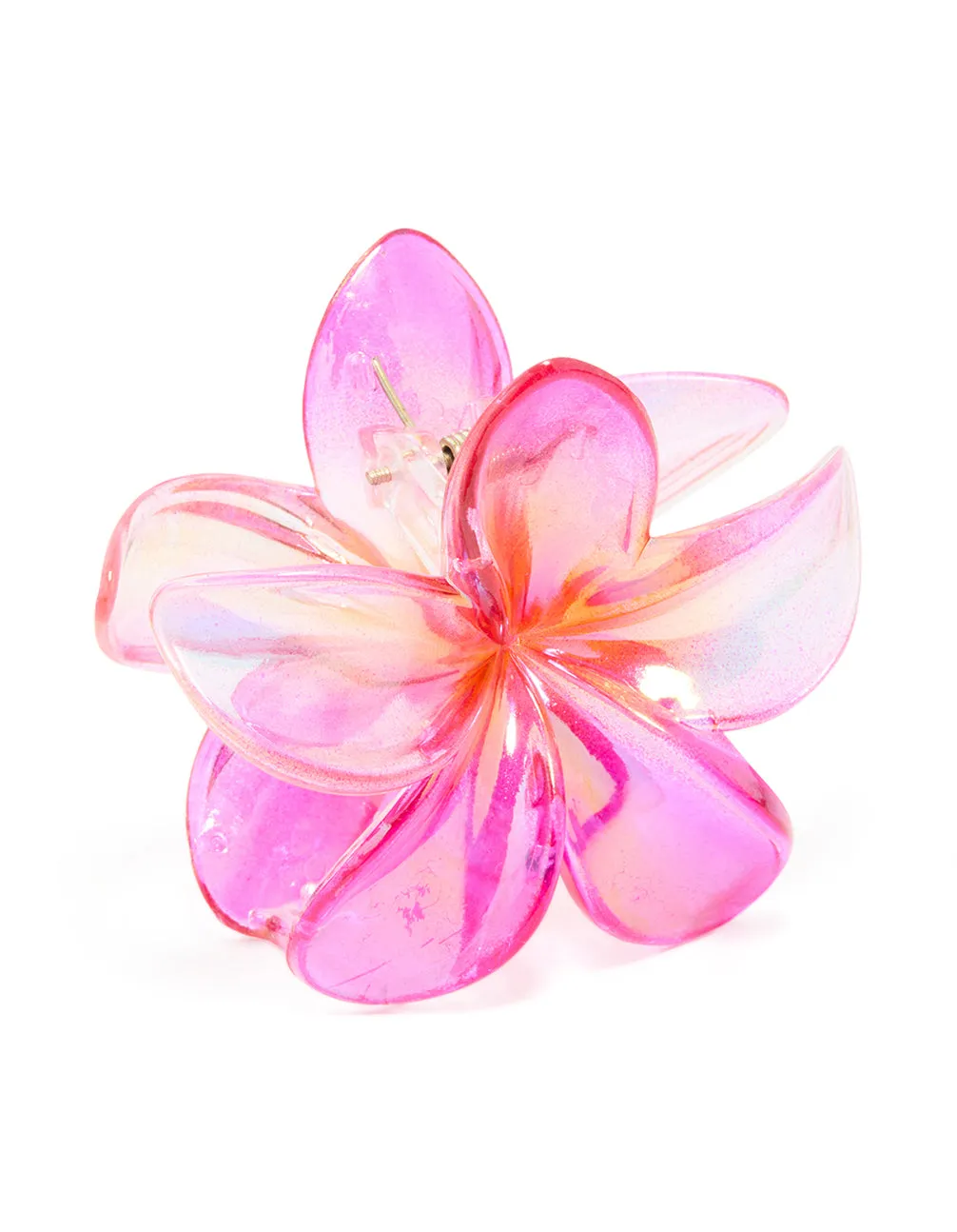 Pink Organic Iridescent Frangipani Hair Claw Clip sold by lovisa product image thumbnail 2