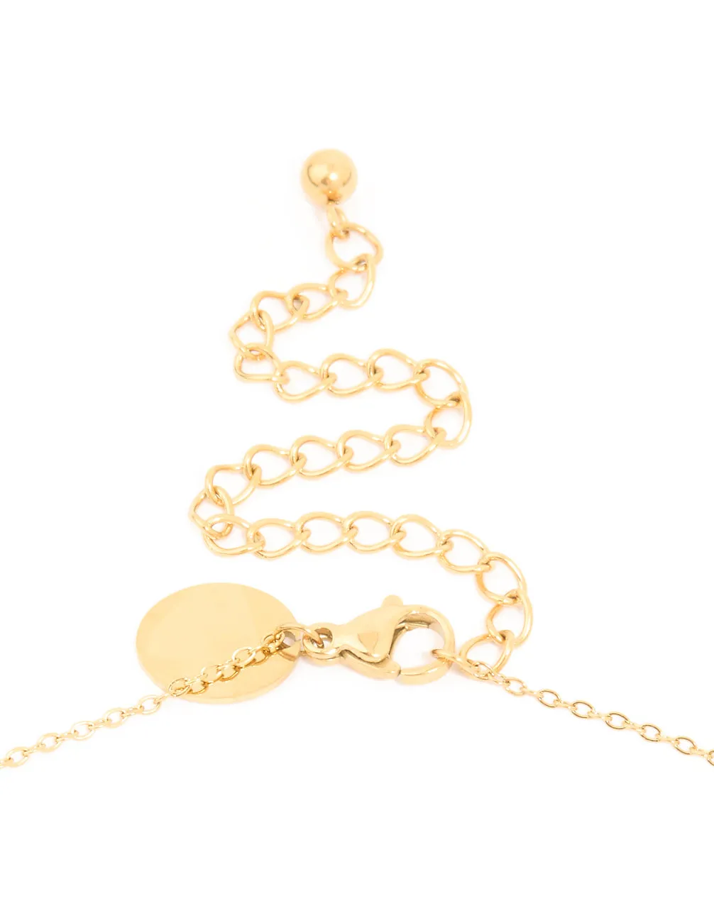 Waterproof Gold Plated Stainless Steel Cubic Zirconia Mixed Shape Pendant Necklace sold by lovisa product image thumbnail 3