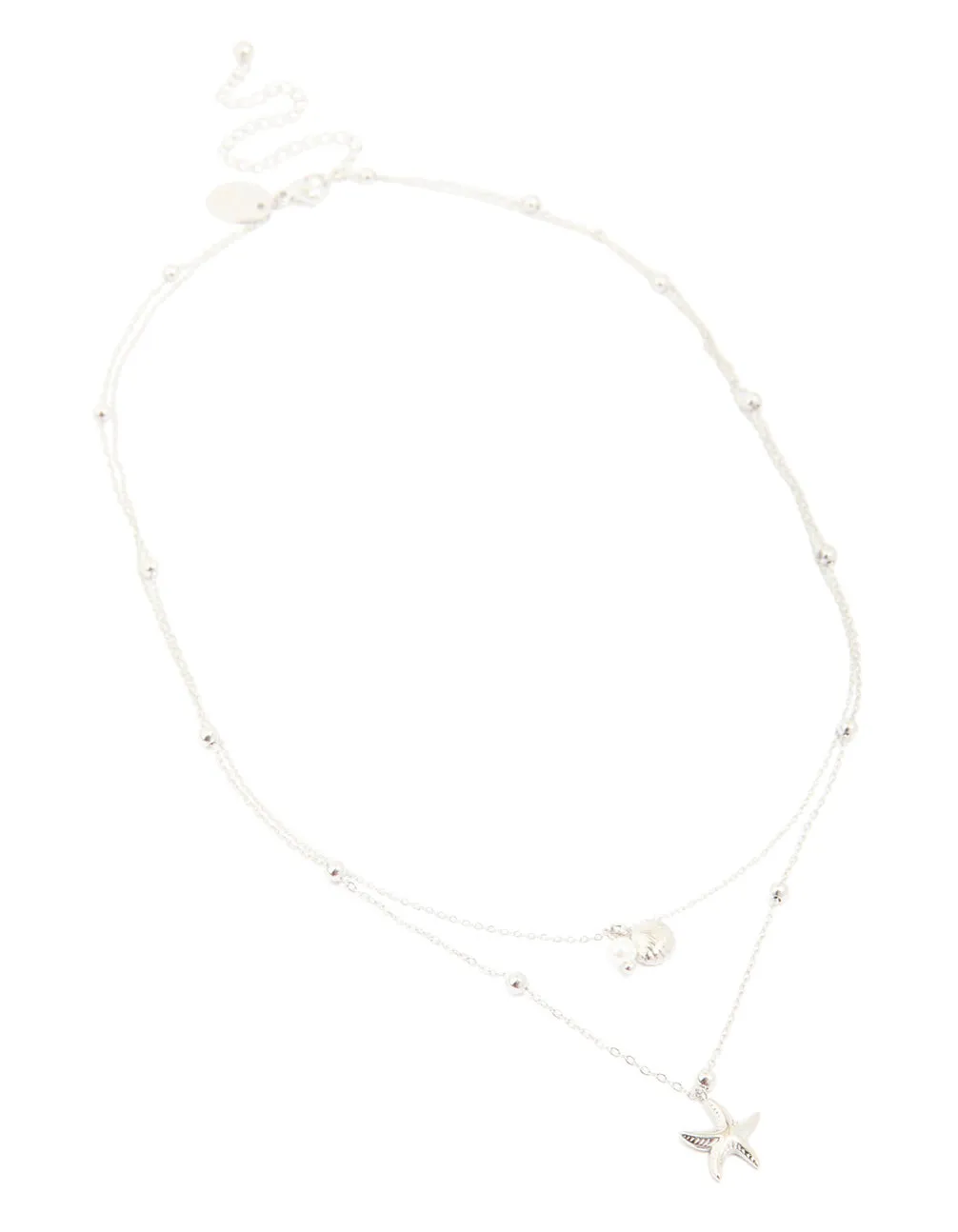 Waterproof Stainless Steel Starfish & Shell Layered Necklace sold by lovisa product image thumbnail 2