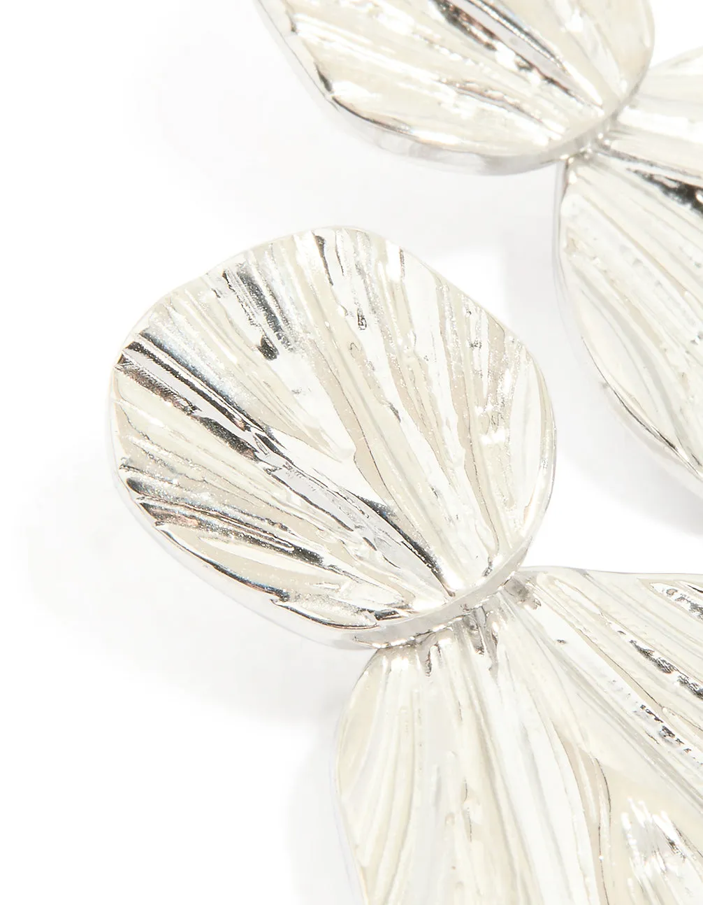 Waterproof Stainless Steel Double Textured Drop Earrings sold by lovisa product image thumbnail 2