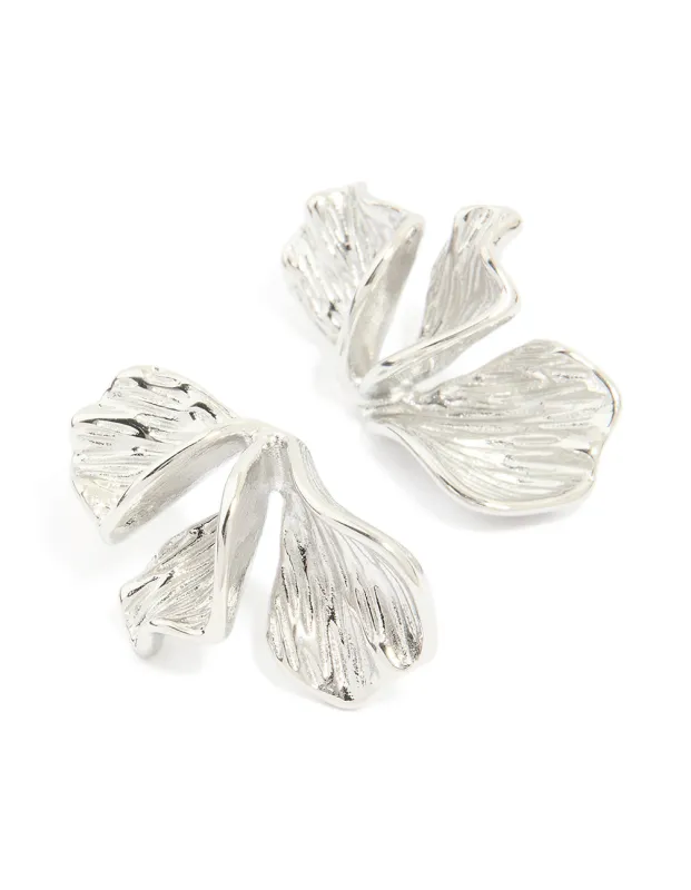 Waterproof Stainless Steel Flower Petal Fan Earrings sold by lovisa