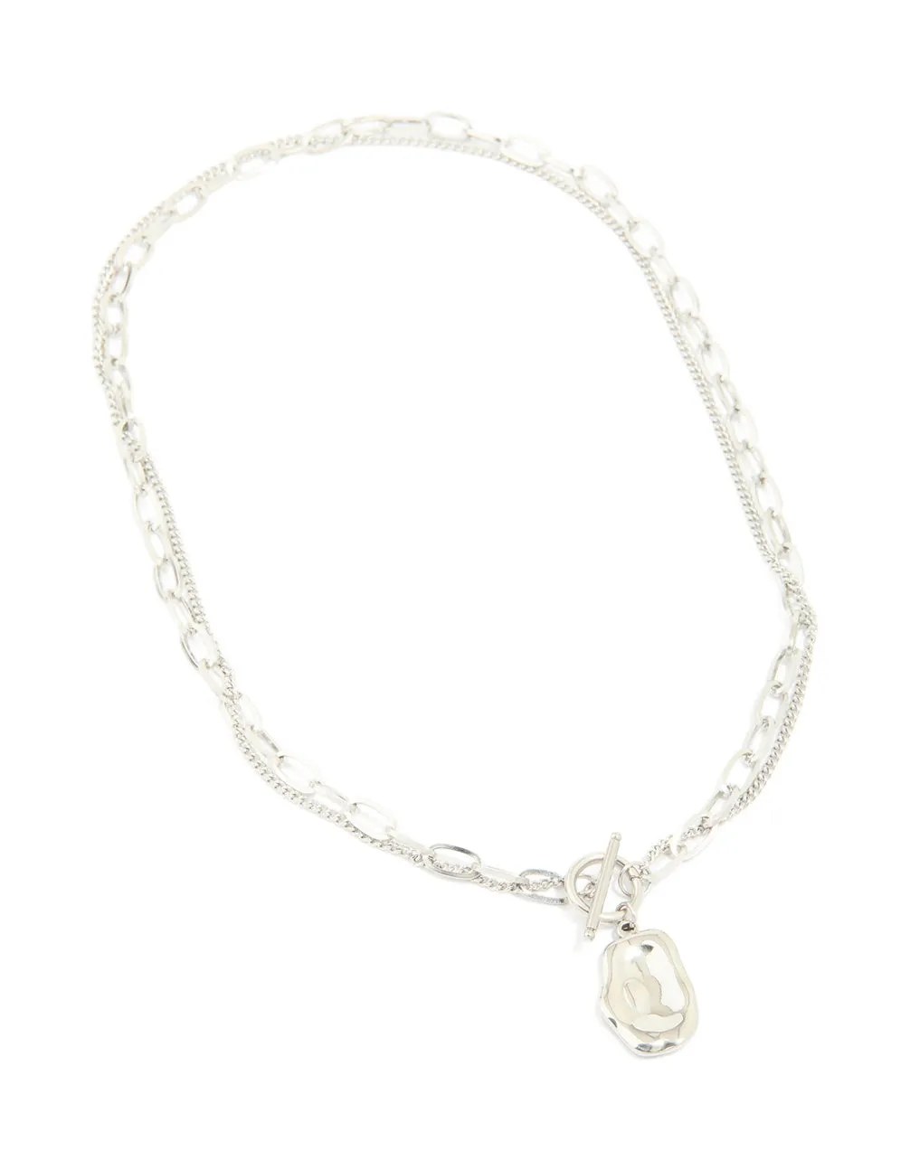Waterproof Stainless Steel Molten Pendant & Chain Layered Necklace sold by lovisa product image thumbnail 2