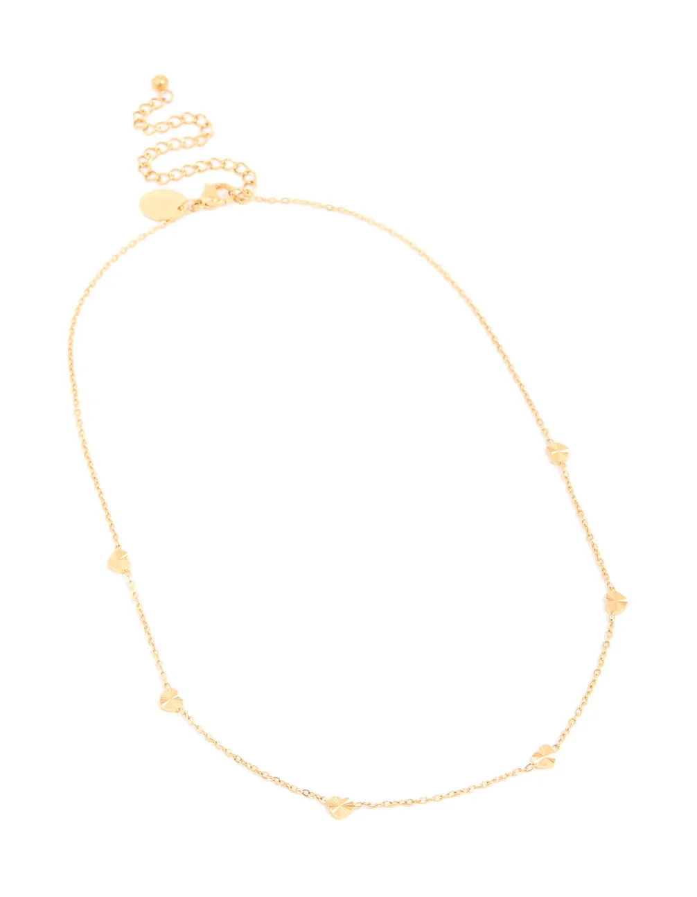 Waterproof Gold Plated Stainless Steel Micro Hearts Necklace sold by lovisa product image thumbnail 2