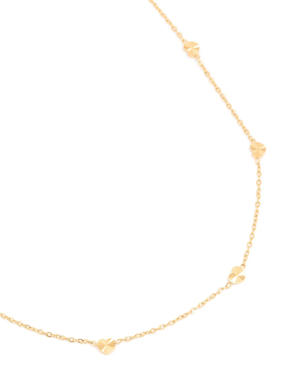Waterproof Gold Plated Stainless Steel Micro Hearts Necklace sold by lovisa