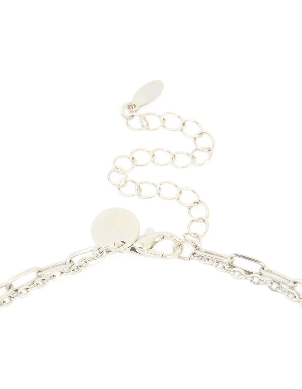 Waterproof Stainless Steel Diamante & Freshwater Pearl Chain Layered Necklace sold by lovisa product image thumbnail 3