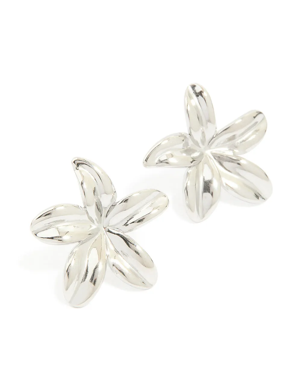Waterproof Stainless Steel Small 5-Petal Flower Earrings sold by lovisa