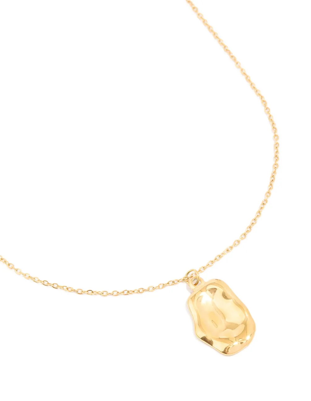 Waterproof Gold Plated Stainless Steel Organic Pendant Chain Necklace sold by lovisa