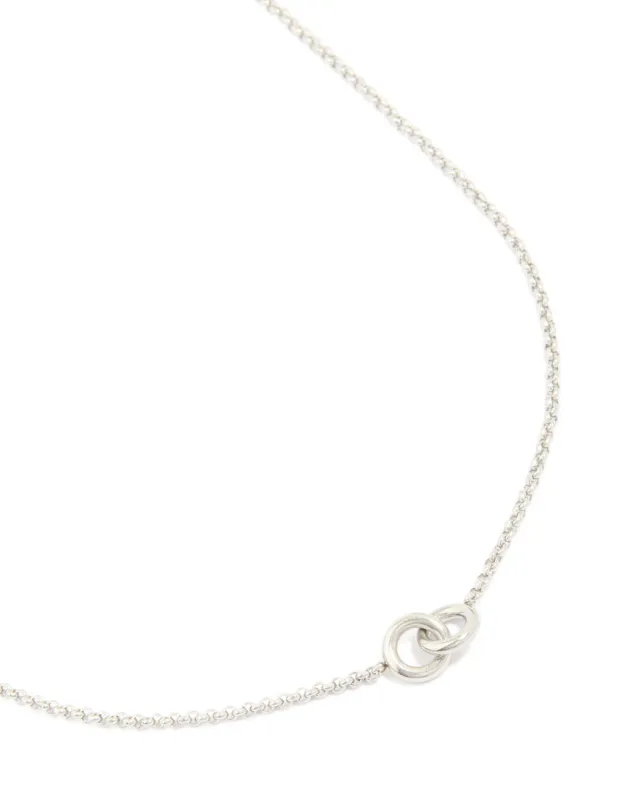 Waterproof Stainless Steel Interlock Loops Pendant Necklace sold by lovisa