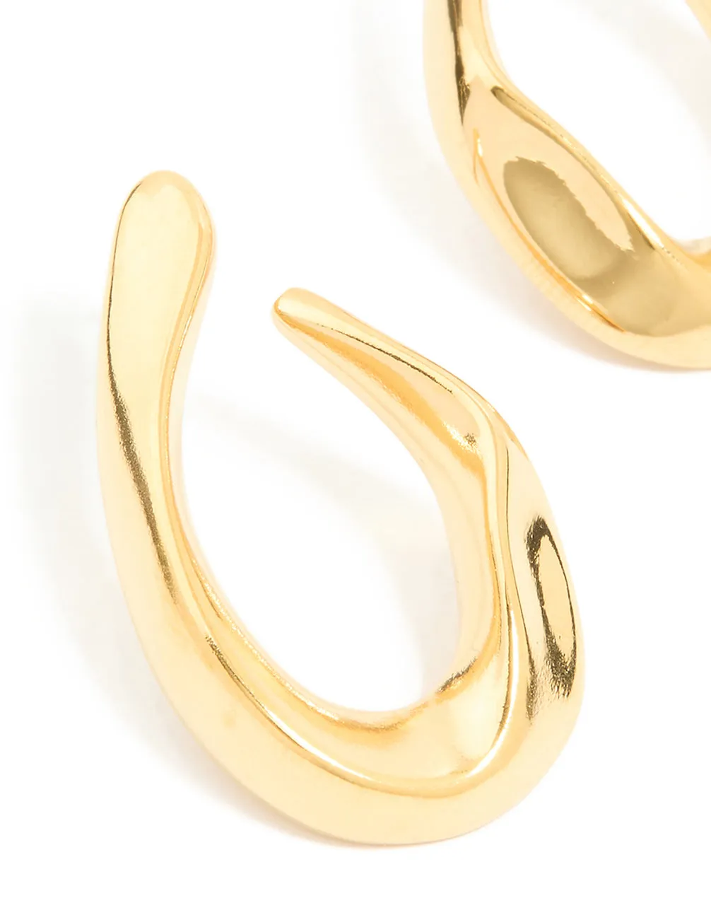 Waterproof Gold Plated Stainless Steel Organic Teardrop Stud Earrings sold by lovisa product image thumbnail 2