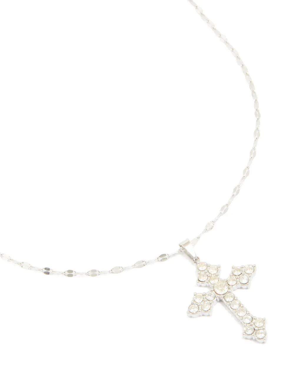 Waterproof Stainless Steel Cubic Zirconia Gothic Cross Fine Necklace sold by lovisa
