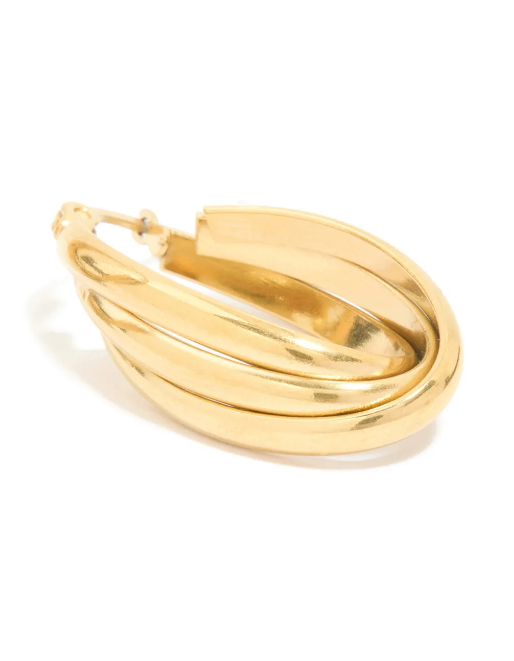Waterproof Gold Plated Stainless Steel Layered Huggie Earrings sold by lovisa product image thumbnail 3
