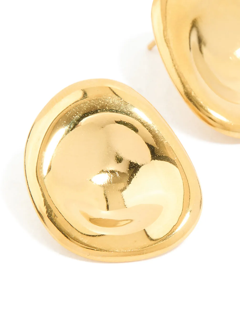 Waterproof Gold Plated Stainless Steel Button Stud Earrings sold by lovisa product image thumbnail 2