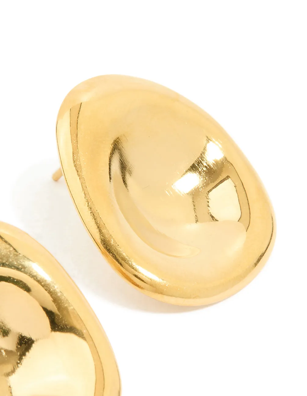 Waterproof Gold Plated Stainless Steel Button Stud Earrings sold by lovisa product image thumbnail 3