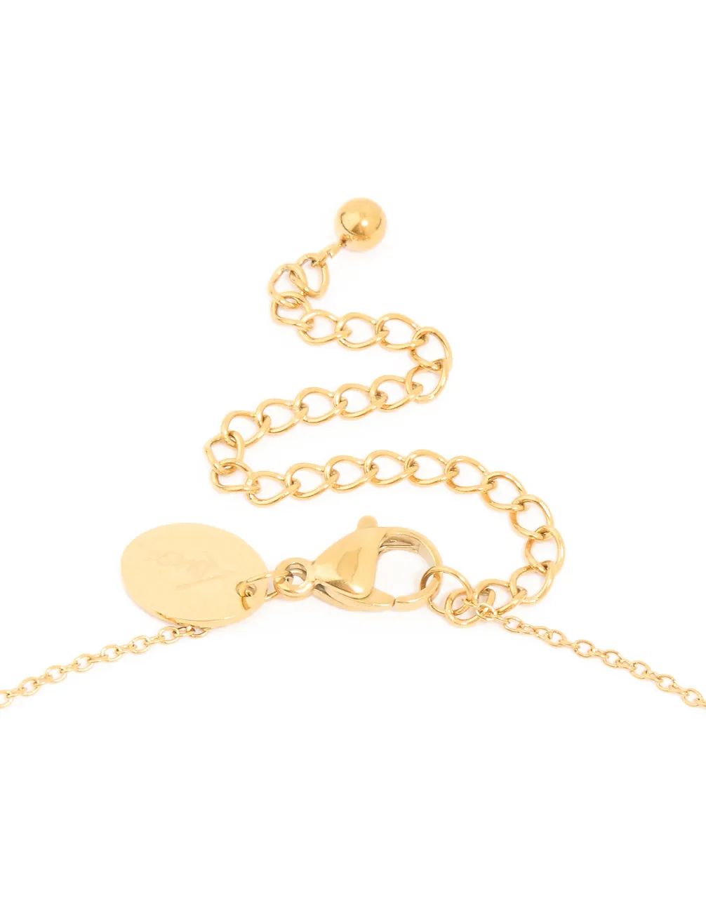 Waterproof Gold Plated Stainless Steel Looped Pendant Necklace sold by lovisa product image thumbnail 3