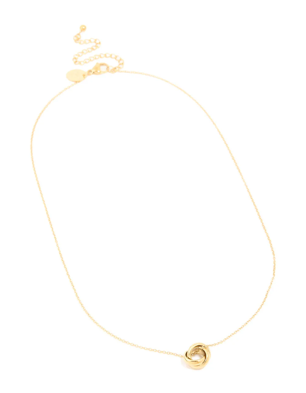Waterproof Gold Plated Stainless Steel Looped Pendant Necklace sold by lovisa product image thumbnail 2