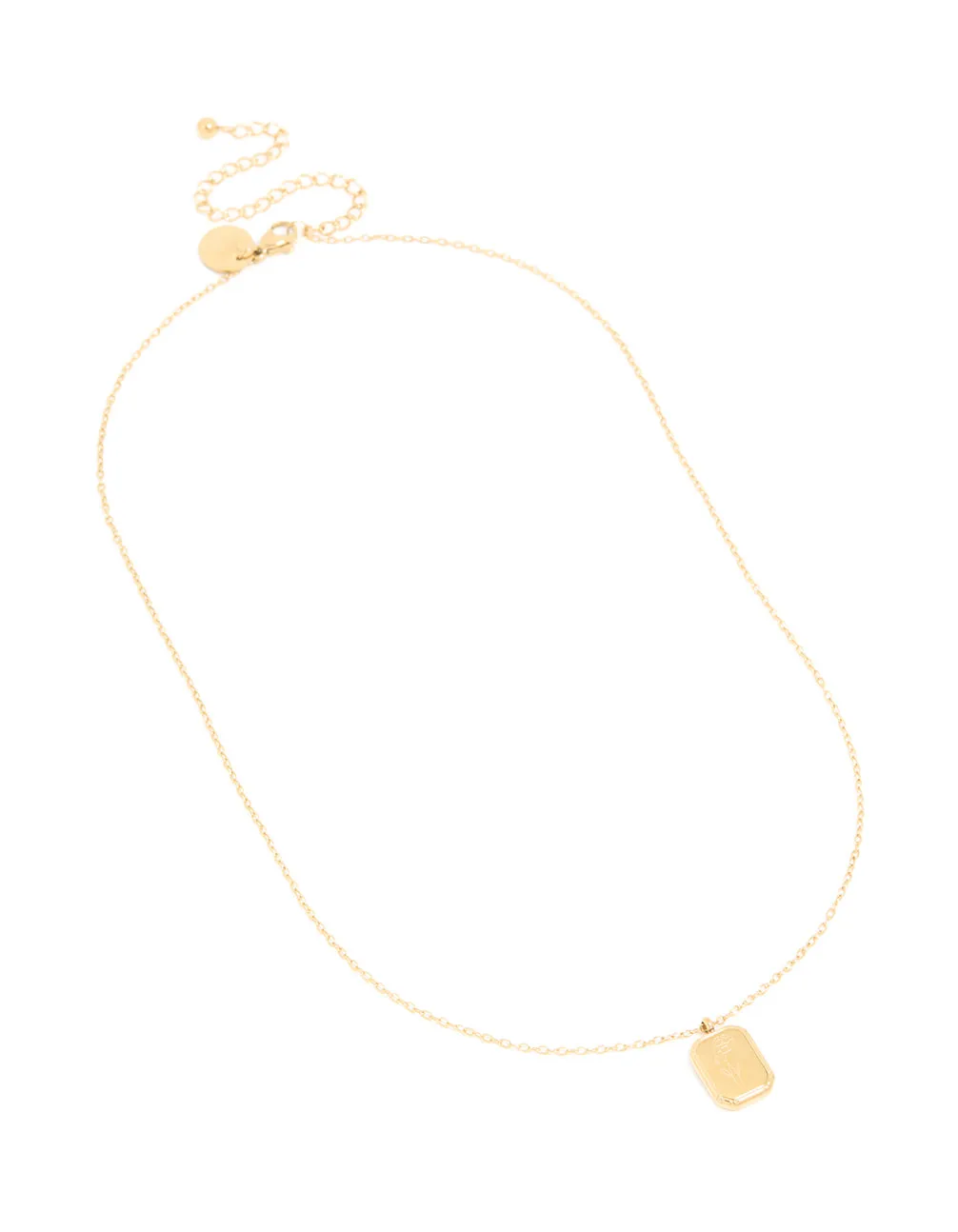 Waterproof Gold Plated Stainless Steel August Birth Flower Poppy Necklace sold by lovisa product image thumbnail 2