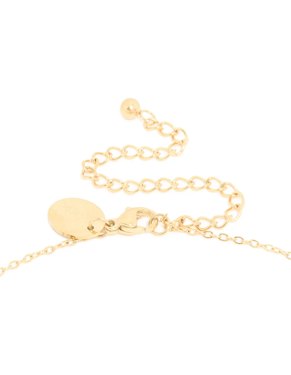 Waterproof Gold Plated Stainless Steel Birth Flower July Larkspur Necklace sold by lovisa product image thumbnail 3