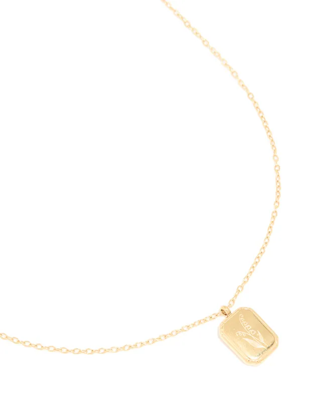 Waterproof Gold Plated Stainless Steel Birth Flower May Hawthorn Necklace sold by lovisa