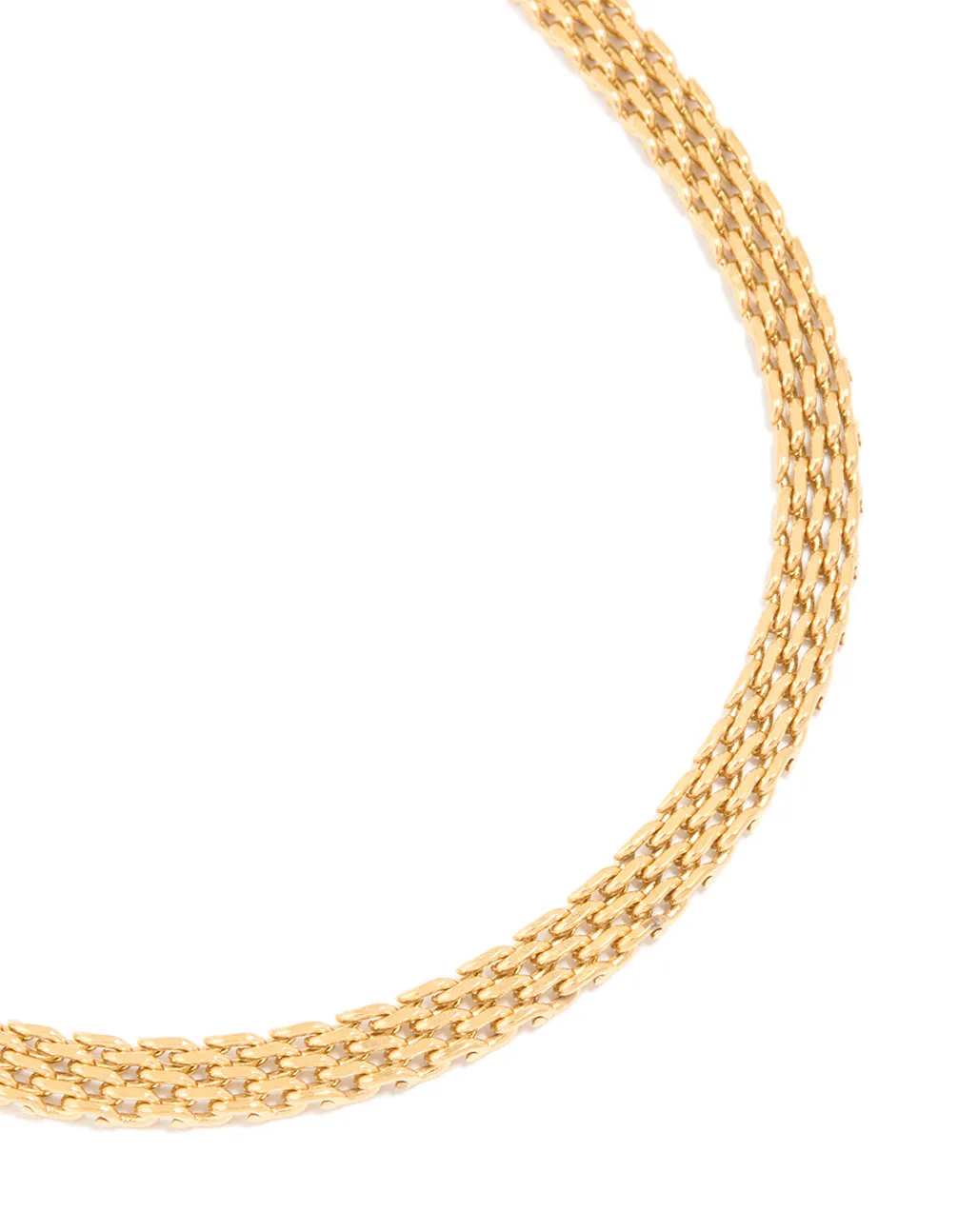 Waterproof Gold Plated Stainless Steel Interwoven Chain Necklace sold by lovisa