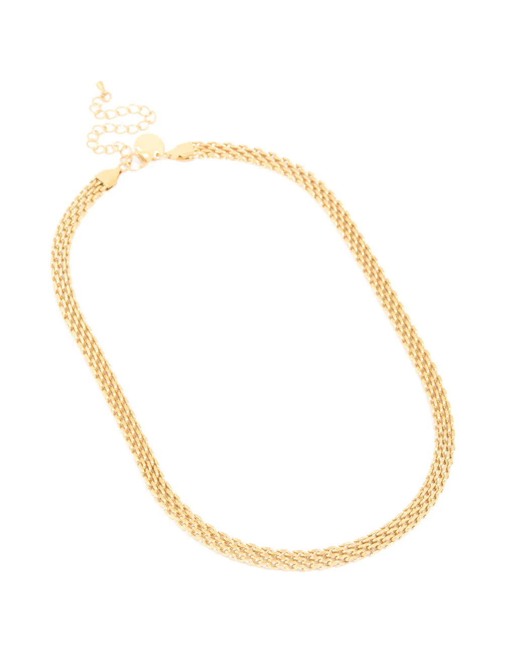 Waterproof Gold Plated Stainless Steel Interwoven Chain Necklace sold by lovisa product image thumbnail 2