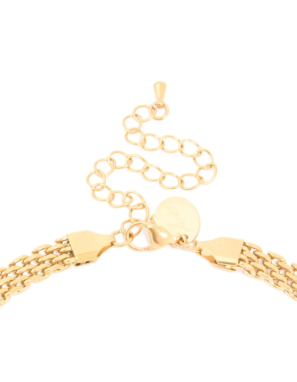 Waterproof Gold Plated Stainless Steel Interwoven Chain Necklace sold by lovisa product image thumbnail 3