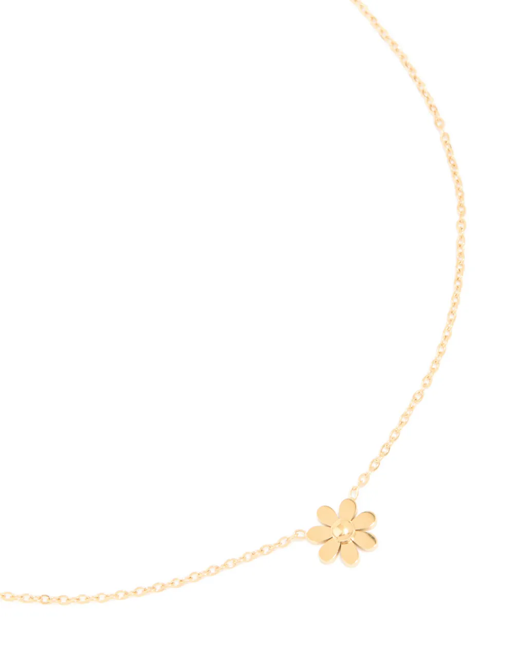 Waterproof Gold Plated Stainless Steel Flower Pendant Necklace sold by lovisa