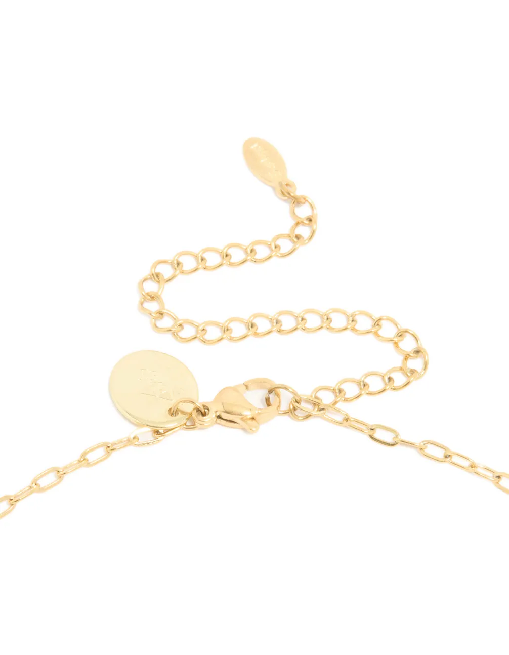 Waterproof Gold Plated Stainless Steel Interlocking Heart Pendant Necklace sold by lovisa product image thumbnail 3
