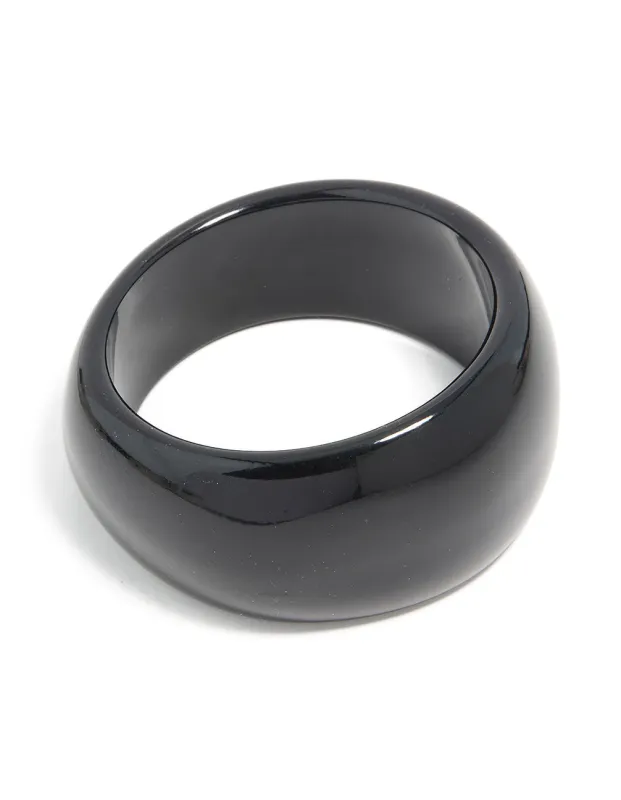 Black Acrylic Bangle sold by lovisa