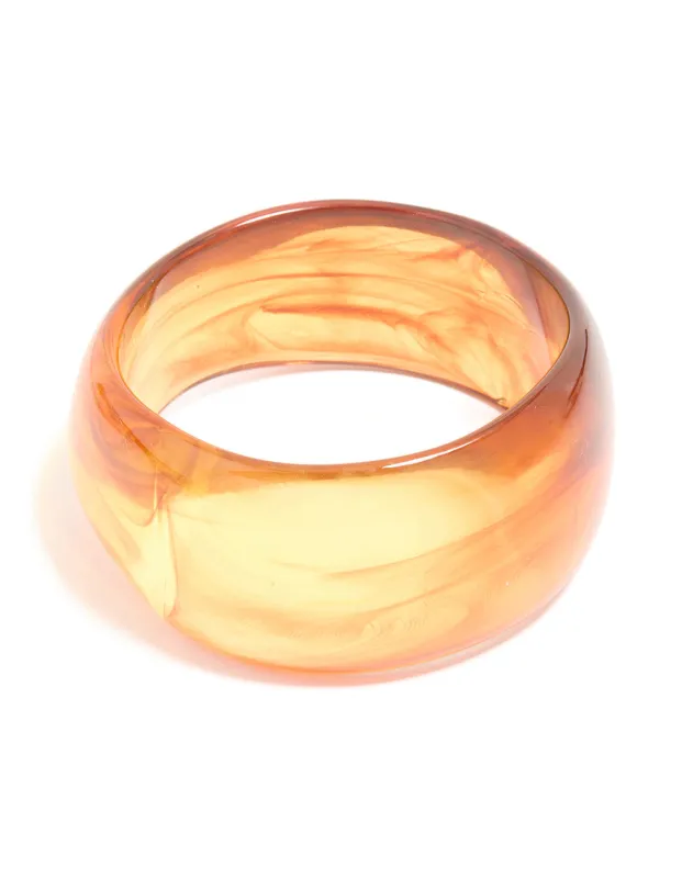 Brown Acrylic Large Bangle sold by lovisa